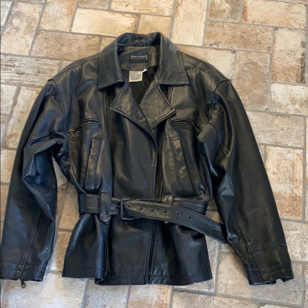 Black All Leather Bomber Jacket